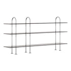 Gubi Keen Shelving System - 3 Shelves, Smoke Glass & Stainless Steel | DSHOP