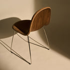 Gubi 3D Dining Chair - Front Upholstered, Wood Shell