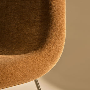 Gubi 3D Dining Chair - Front Upholstered, Wood Shell