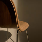 Gubi 3D Dining Chair - Front Upholstered, Wood Shell