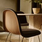 Gubi 3D Dining Chair - Front Upholstered, Wood Shell