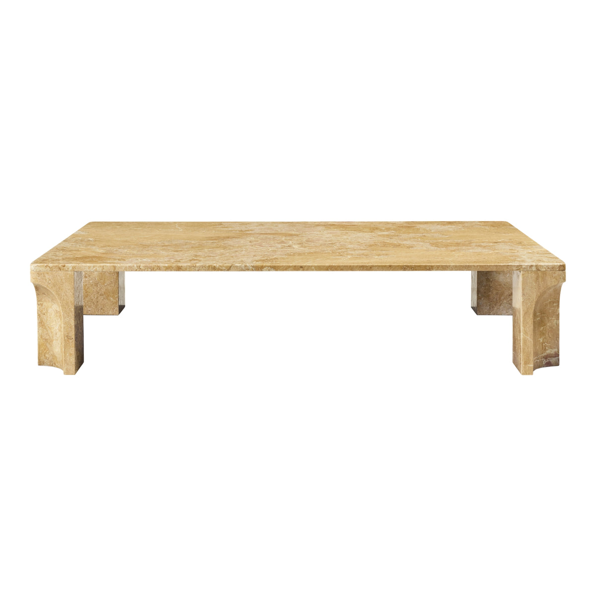 Doric Rectangular Coffee Table – Modern Table in Honey Amber