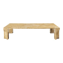 Doric Rectangular Coffee Table – Modern Table in Honey Amber