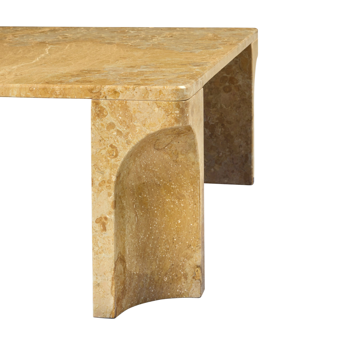 Doric Rectangular Coffee Table – Durable Table in Honey Amber