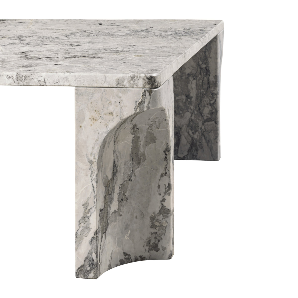 Doric Rectangular Coffee Table – Durable Table in Stormy Gray