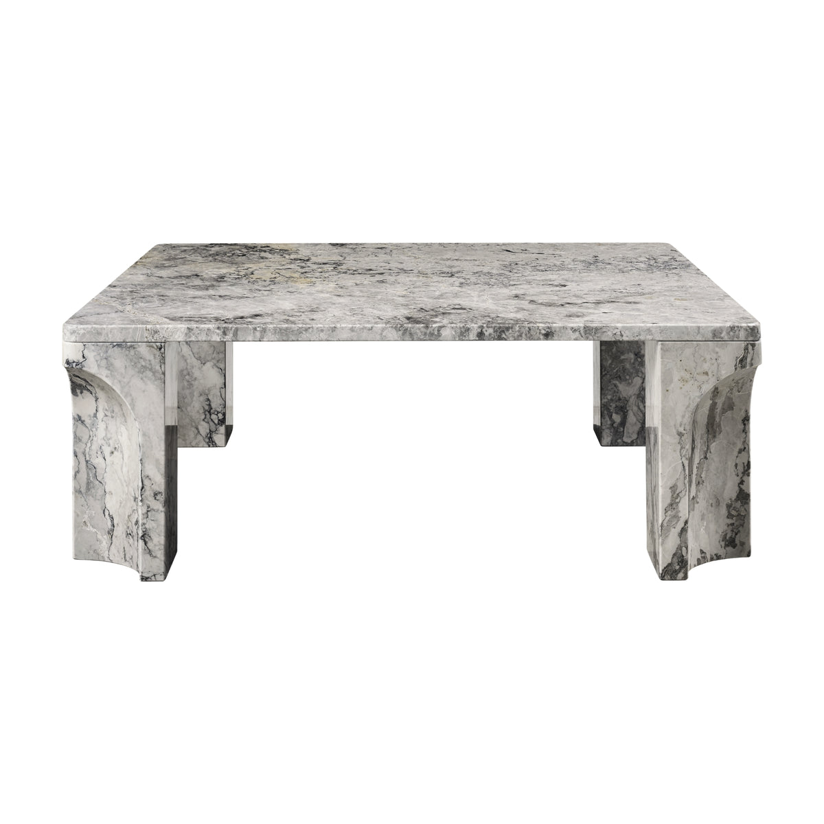 Gubi Doric Square Coffee Table – Stone Table in Stormy Gray