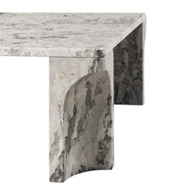 Gubi Doric Square Coffee Table – Marble Detail in Stormy Gray
