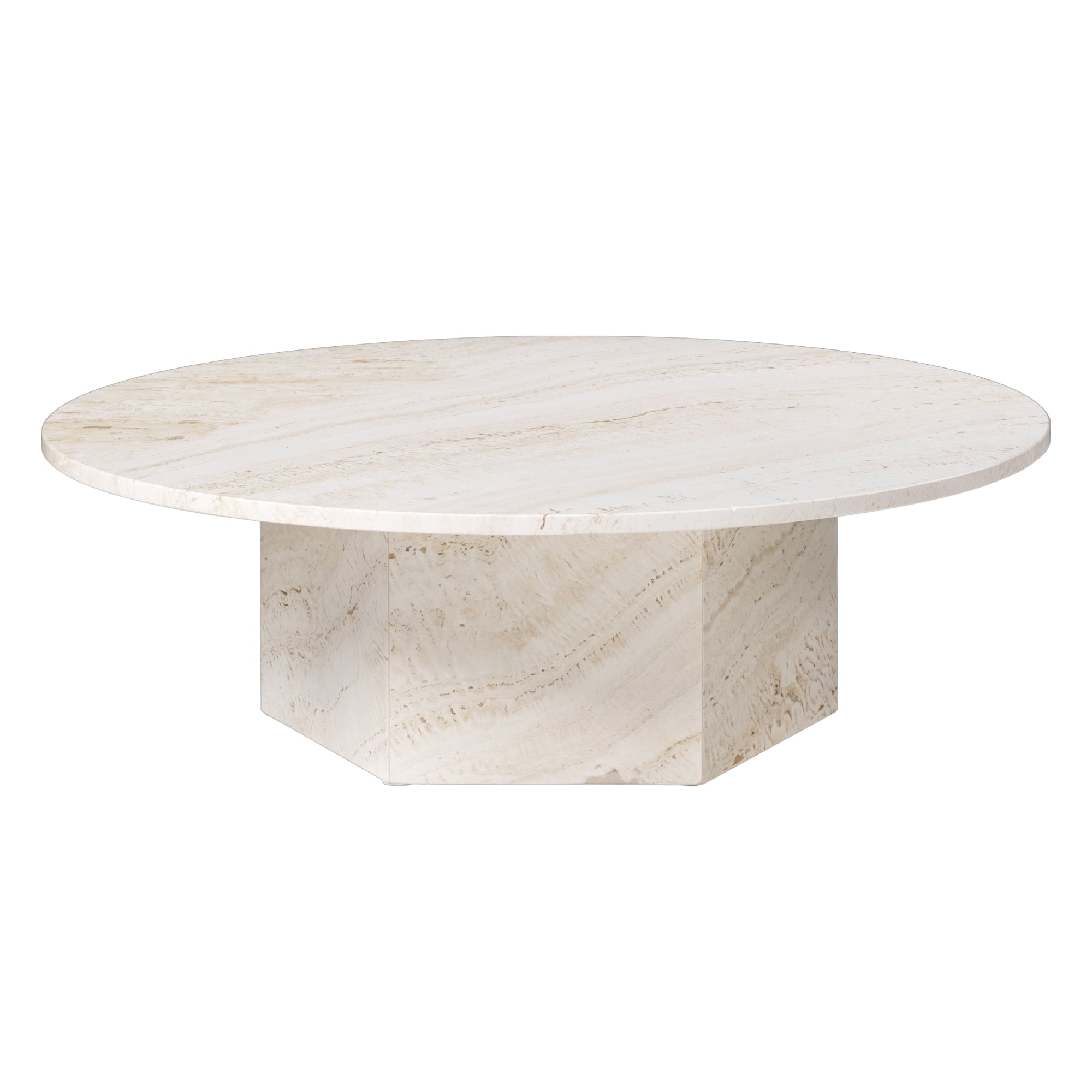 Epic Coffee Table in White Travertine