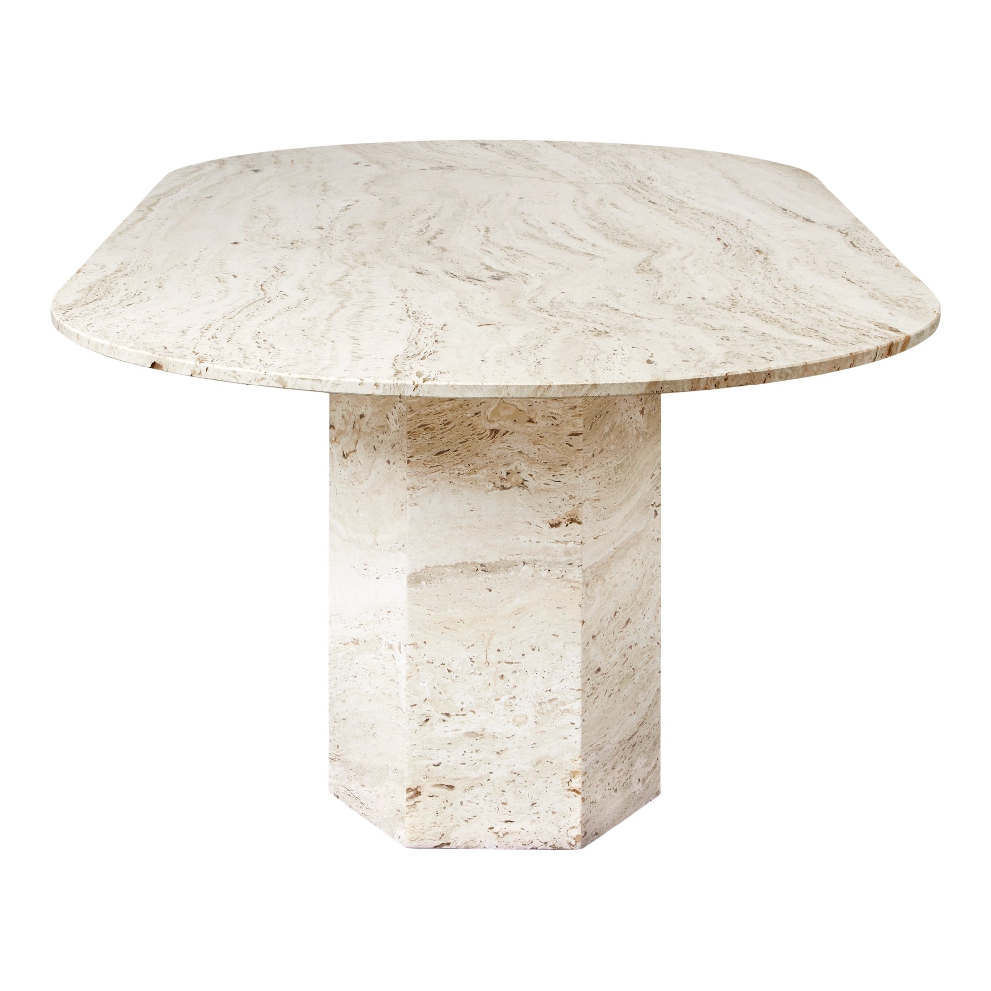 Gubi Epic Elliptical Dining Table – Italian Table in Neutral White