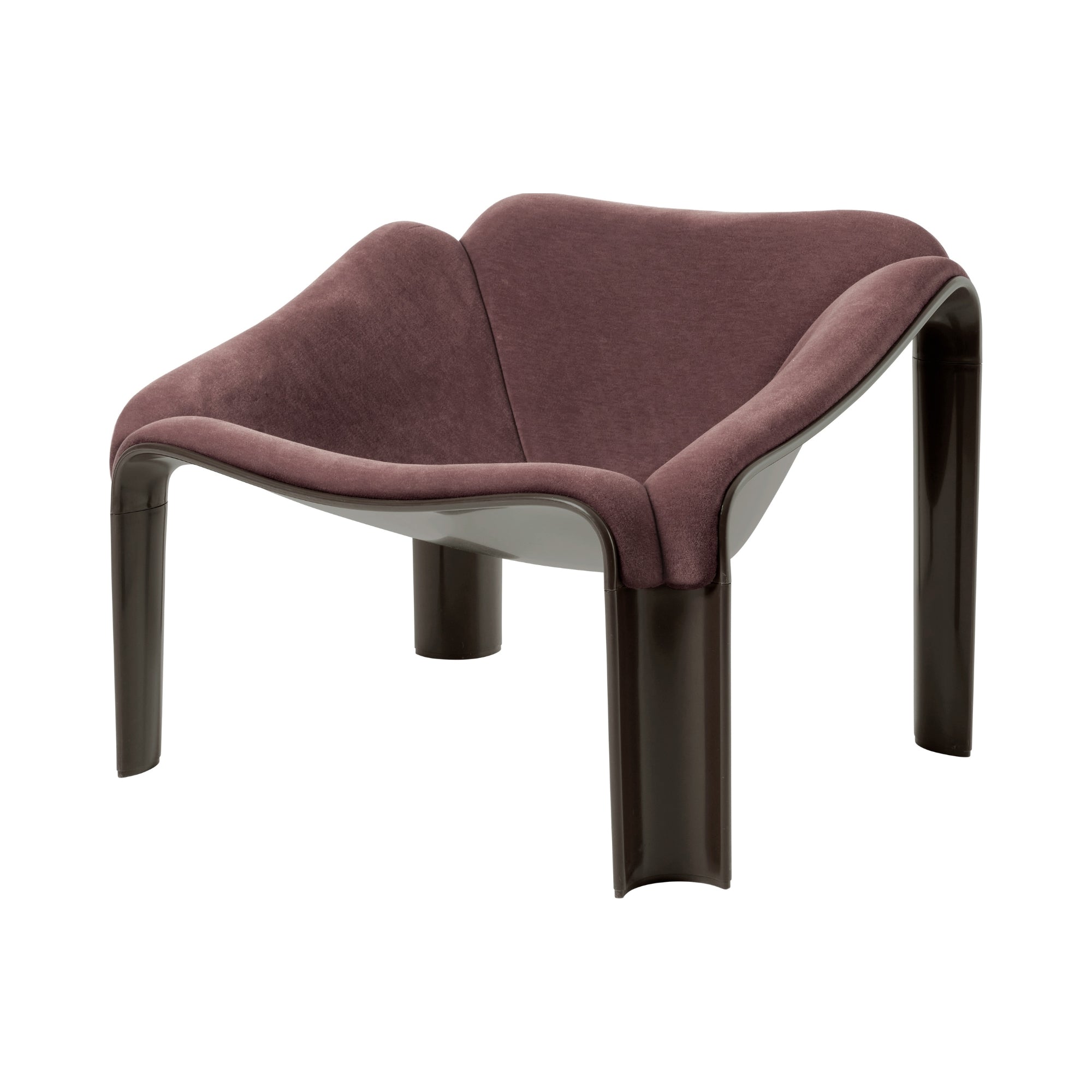 Gubi F300 Lounge Chair – 1960s Lounge Chair in Burgundy