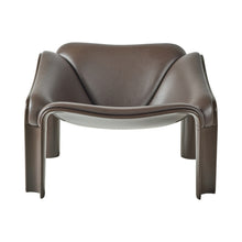 Gubi F300 Lounge Chair – Indoor Lounge Chair in Dark Brown Leather