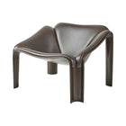Gubi F300 Lounge Chair – 1960s Lounge Chair in Dark Brown Leather