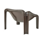 Gubi F300 Lounge Chair – Modern Lounge Chair in Dark Brown Leather