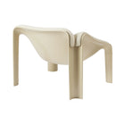 Gubi F300 Lounge Chair – Modern Lounge Chair in Cream Leather