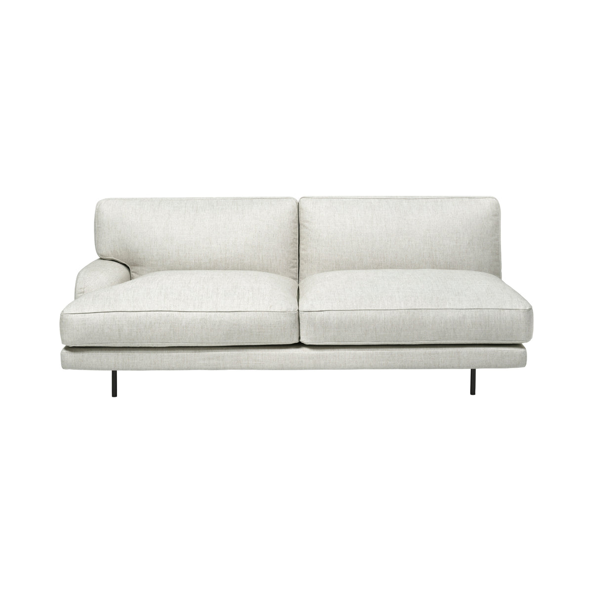 Gubi Flaneur 2 Seater Module with Right Armrest | DSHOP