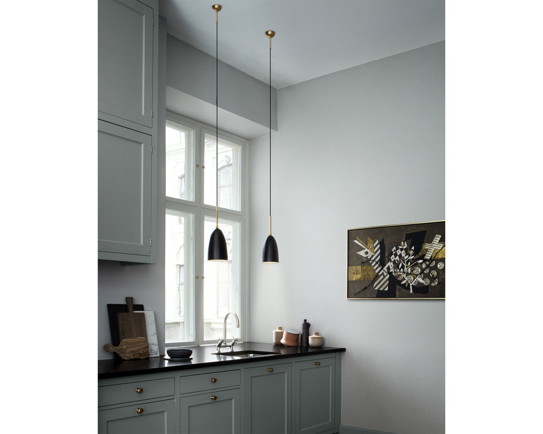 Black & Brass Kitchen Pendants | DSHOP