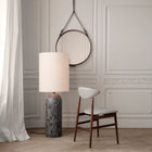 Gubi Gravity Floor Lamp, XL – Marble Floor Lamp with Fabric Shade