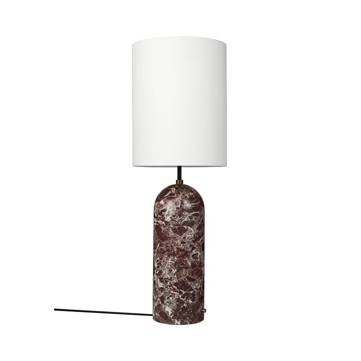 Gubi Gravity Floor Lamp, XL – Marble Floor Lamp in Maroon