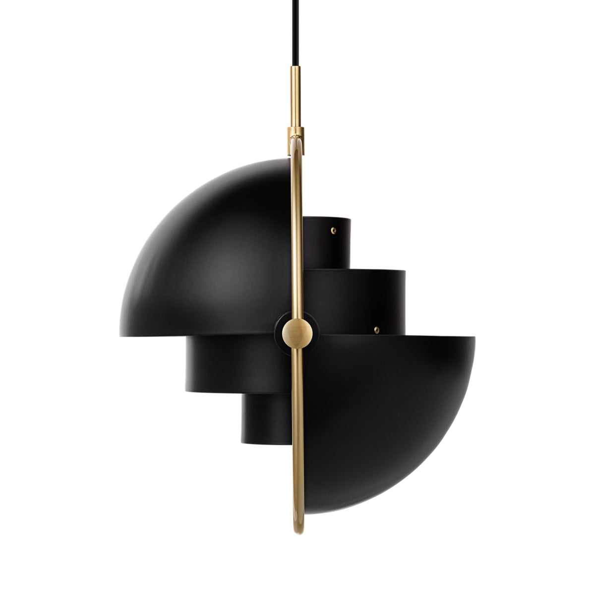 Gubi Multi-Light Pendant - Brass/Charcoal Black | DSHOP