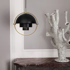 Gubi Multi-Lite Pendant, Brass / Black – Modern Pendant in Black and Brass