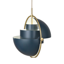 Gubi Multi-Light Pendant - Brass / Midnight Blue – Minimalist Pendant
