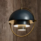 Gubi Multi-Light Pendant – Luxury Pendant in Midnight Blue and Brass