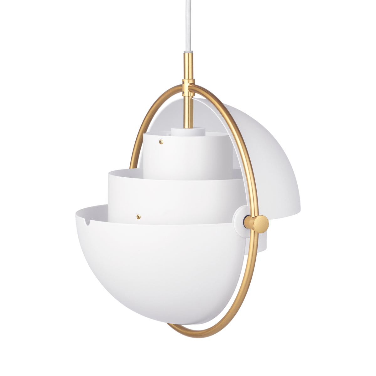 Louis Weisdorf Multi-Light Pendant - Brass/White | DSHOP