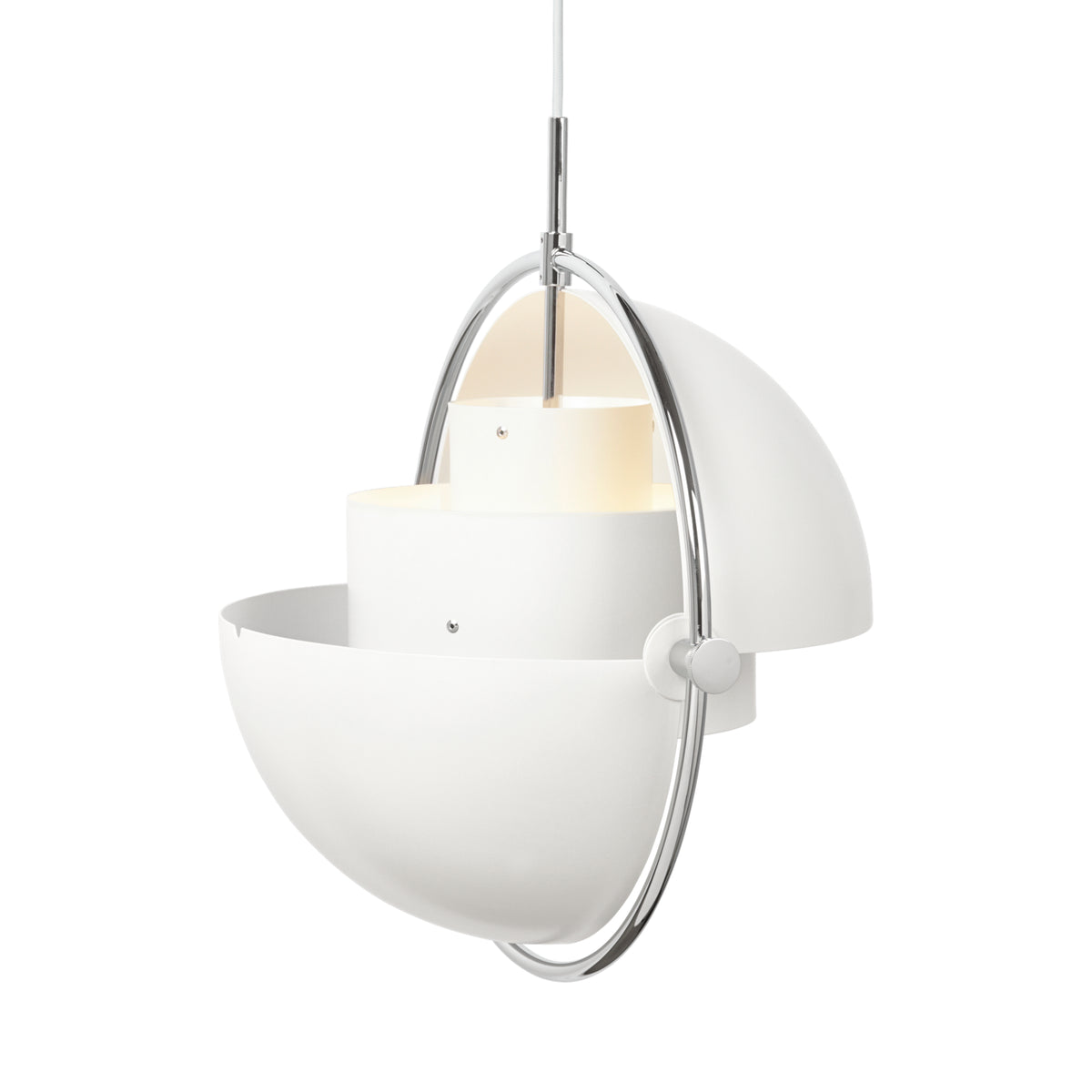 Gubi Multi-Lite Pendant – Minimalist Light in Chrome / White