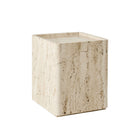 Nuetral White Travertine Table | DSHOP