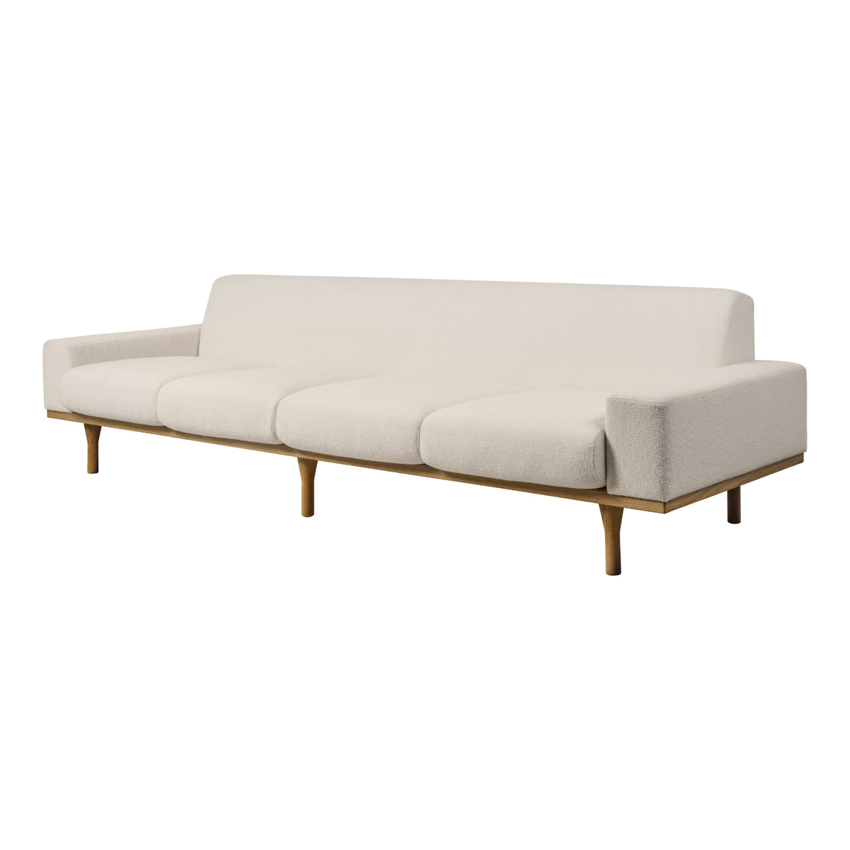 Gubi SW50 Fully Upholstered 4-Seater Sofa – Wood Leg Sofa