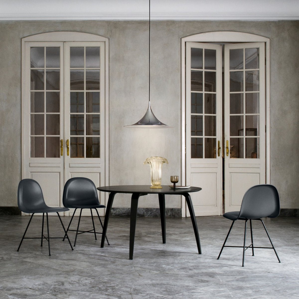 Gubi Semi Pendant – Modern Light in Chrome