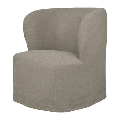 Gubi Stay Small Lounge Chair Slipcover – Linen Slipcover in Flax