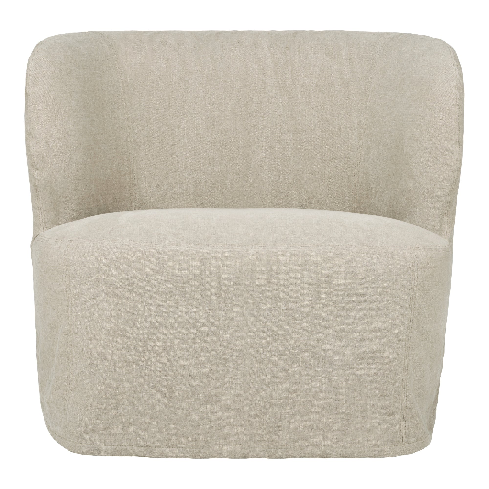 Gubi Stay Large Lounge Chair Slipcover – Luxury Slipcover in Natural