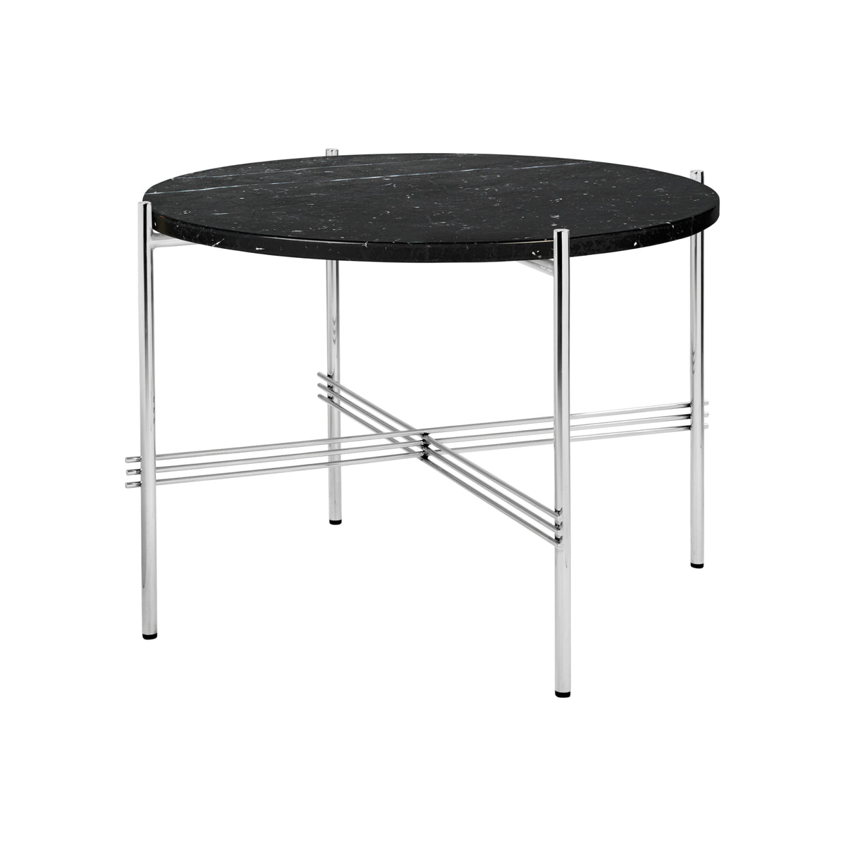 Gubi TS Coffee Table Round Ø55 – Marble Table in Black Marquina