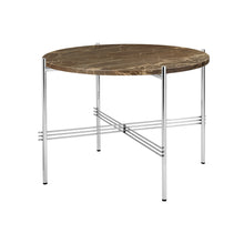 Gubi TS Coffee Table Round Ø55 – Marble Table in Brown Emperador