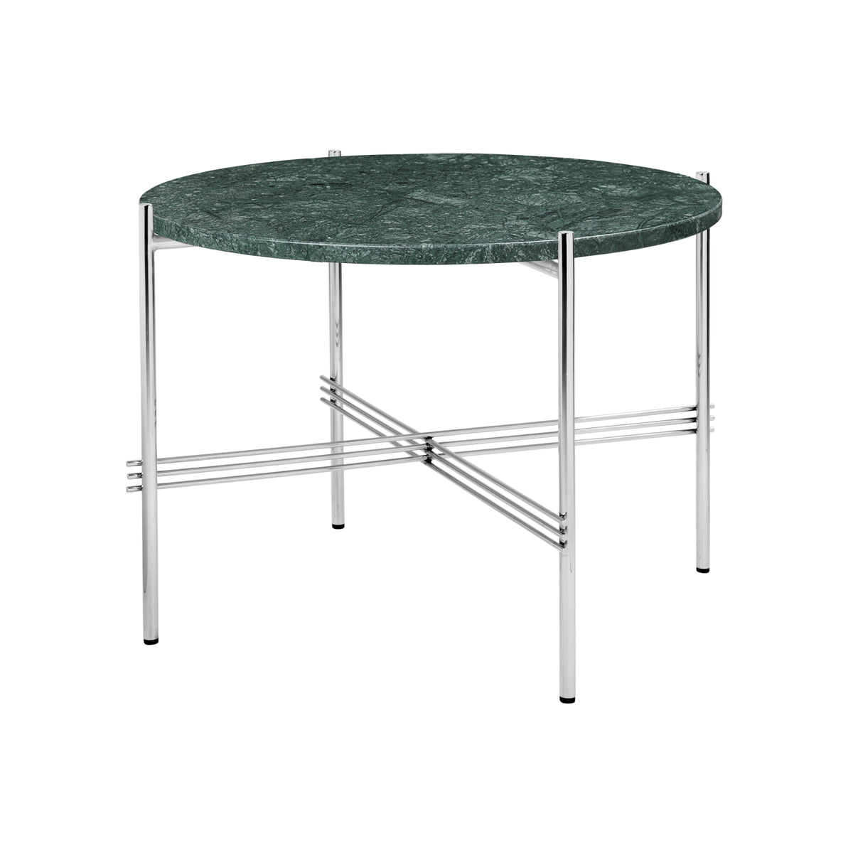 Gubi TS Coffee Table Round Ø55 – Marble Table in Green Guatemala