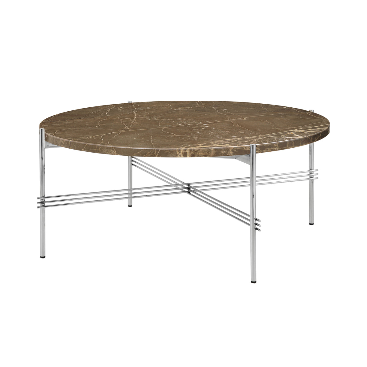 TS Lounge Table Large - Brown Marble & Steel | DSHOP