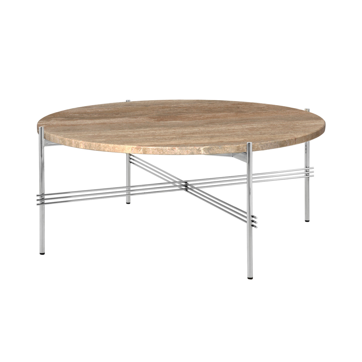 TS Lounge Table Large - Warm Taupe Marble & Steel | DSHOP