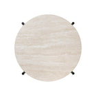 TS Outdoor Side Table in White Travertine | DSHOP