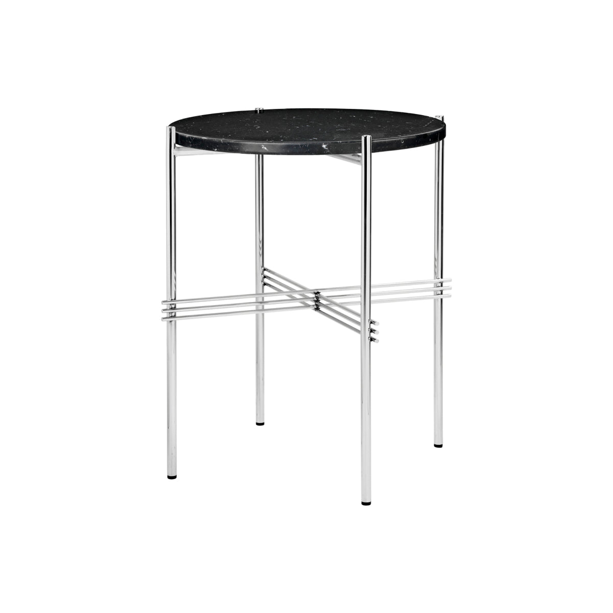 TS Side Table Round Ø40 – Marble Table in Black Marquina