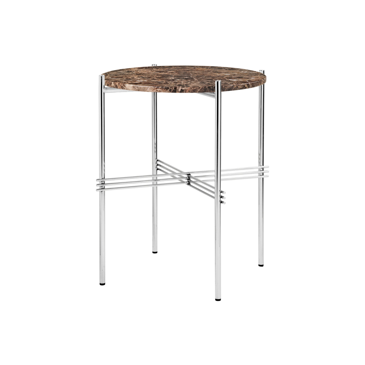 TS Side Table Round Ø40 – Marble Table in Brown Emperador
