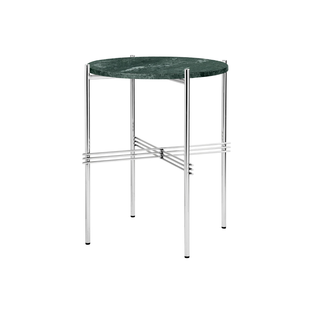 TS Side Table Round Ø40 – Marble Table in Green Guatemala