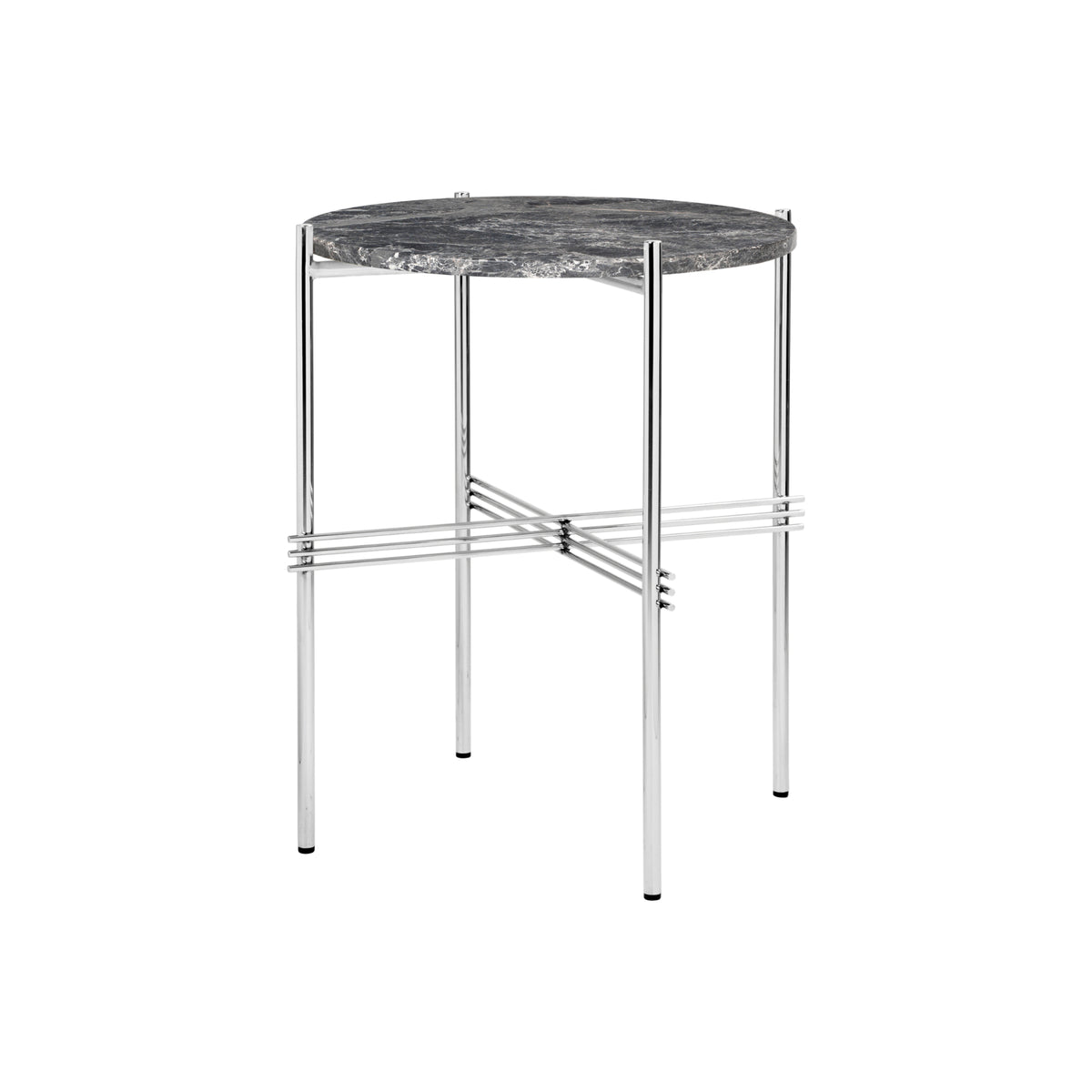 TS Side Table Round Ø40 – Marble Table in Grey Emperador