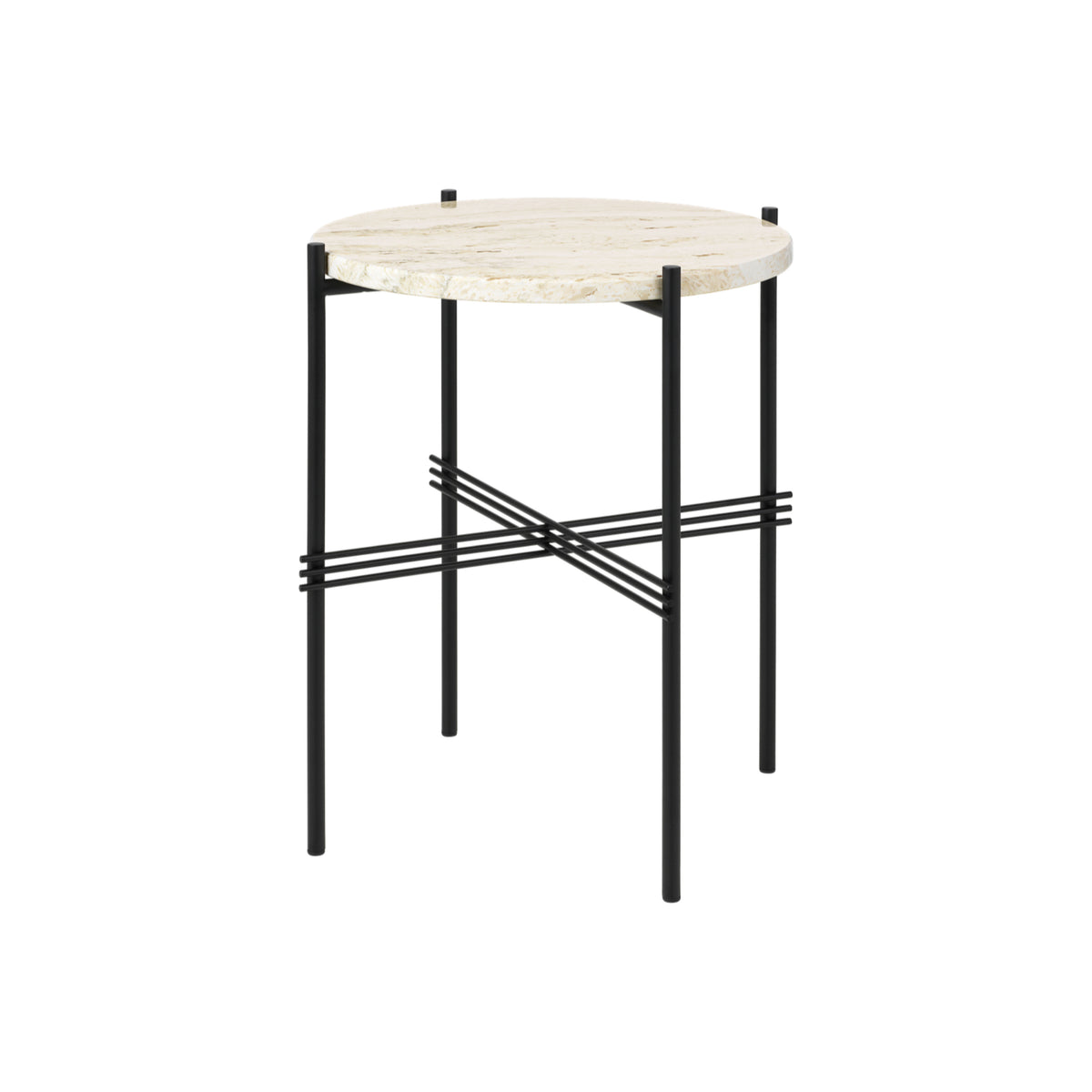 TS Side Table Round Ø40 – Marble Table in Neutral White