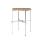 TS Side Table Round Ø40 – Marble Table in Warm Taupe