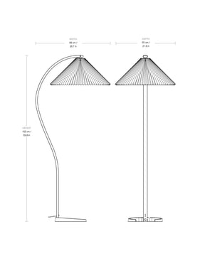 Timberline Floor Lamp Dimensions | DSHOP