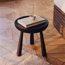Gubi Totto Stool – Dark-Stained Wood Stool