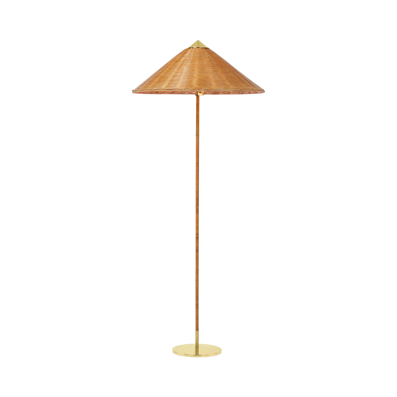Wicker & Brass Floor Lamp | DSHOP