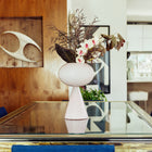 Joe Cariati Fiorelli Concave Pedestal – Opaque Glass Art