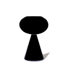 Joe Cariati Fiorelli Concave Pedestal – Glass Vessel in Obsidian